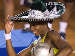 Venus Williams, actual campeona del Abierto Mexicano de Tenis, no asistirá por reducción de actividades. MEXSPORT  /