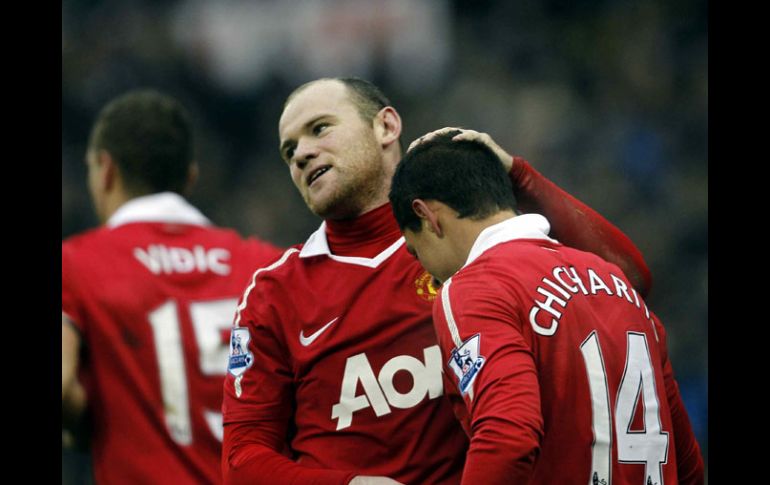 El regreso de Rooney podría afectar los minutos de juego del jugador mexicano Javier Hernández. MEXSPORT  /