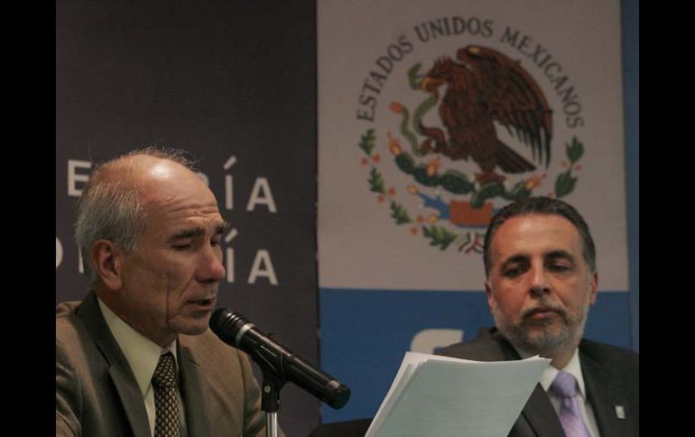 Francisco Mayorga (izq.) y Bruno Ferrari participaron hoy en la conferencia de prensa. EL UNIVERSAL  /