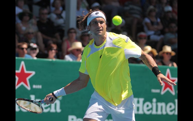 David Ferrer, primer clasificado del torneo, liquidó a Santiago Giraldo en dos parciales. AFP  /