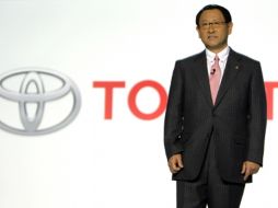 Akio Toyoda durante una conferencia de prensa en el North American International Auto Show en Detroit, Michigan. AFP  /