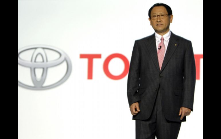 Akio Toyoda durante una conferencia de prensa en el North American International Auto Show en Detroit, Michigan. AFP  /