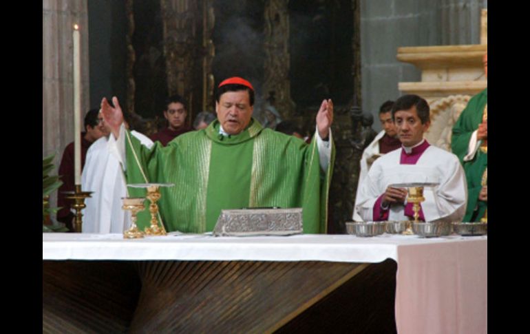 El cardenal Norberto Rivera Carrera pugna porque los mexicanos celebren la beatificación de Juan Pablo II. NTX  /