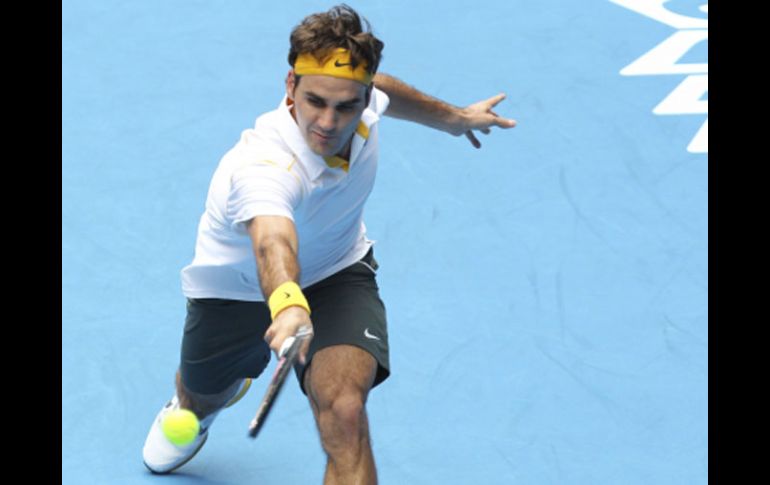 Roger en acción en el torneo de tenis del Abierto de Australia. EFE  /