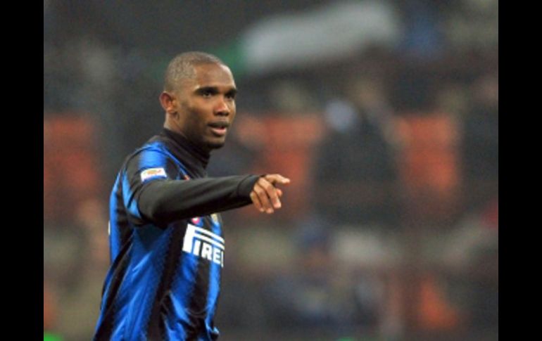 Samuel Eto'o en el partido del Inter de Milán ante el Cesena. AFP  /