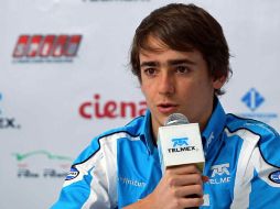 Esteban Gutiérrez durante la presentación de la Escudería Telmex. MEXSPORT  /