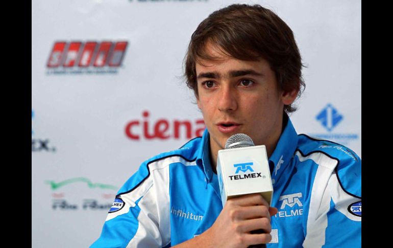 Esteban Gutiérrez durante la presentación de la Escudería Telmex. MEXSPORT  /