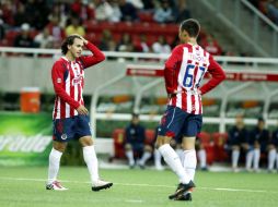 Omar Arellano lamenta fallar una ocasión de gol para el Guadalajara. E. PACHECO  /