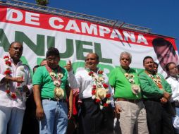 El candidato de la alianza PRI-PVEM, Manuel Añorve, cerró este mediodía su campaña. NTX  /