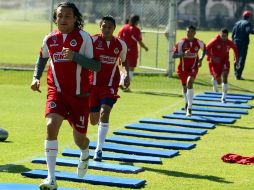 Héctor Reynoso en preparación para el duelo ante Estudiantes Tecos. MEXSPORT  /