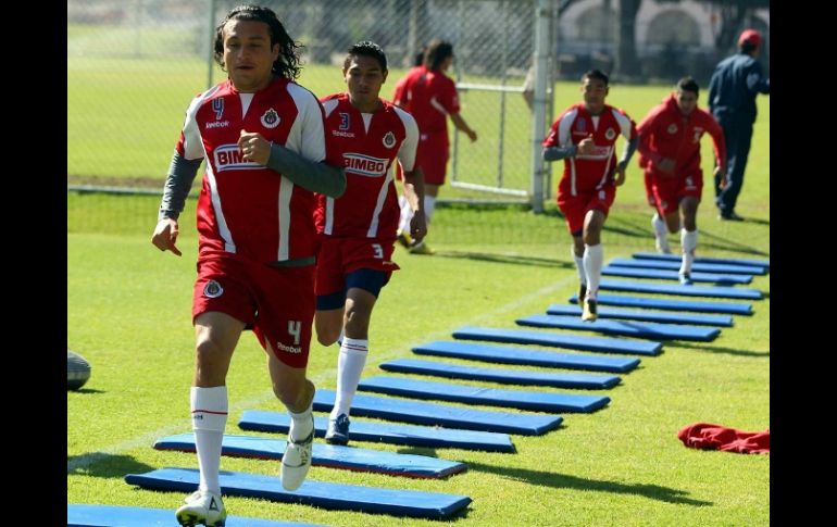 Héctor Reynoso en preparación para el duelo ante Estudiantes Tecos. MEXSPORT  /