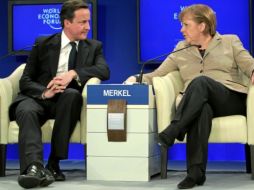 Angela Merkel y David Cameron dijeron que un nuevo acuerdo será la clave para impulsar el crecimiento económico. NTX  /