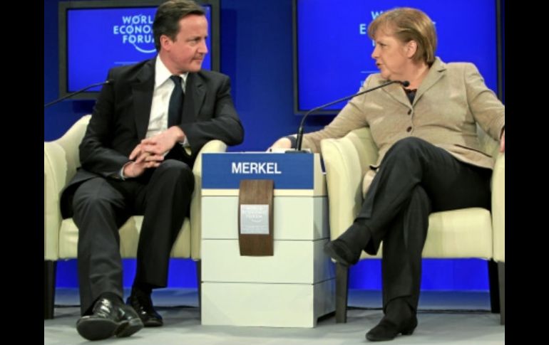 Angela Merkel y David Cameron dijeron que un nuevo acuerdo será la clave para impulsar el crecimiento económico. NTX  /