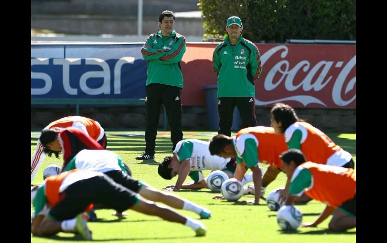 Luis Fernando Tena en la sesión de entrenamientos de la Selección mexicana. MEXSPORT  /