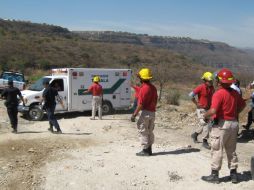 Después de realizado el operativo de rescate el herido fue trasladado a la Cruz verde. O. RUVALCABA  /