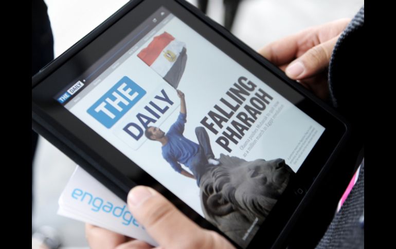 The Daily, un diario electrónico disponible en Estados Unidos con cobertura total. AFP  /