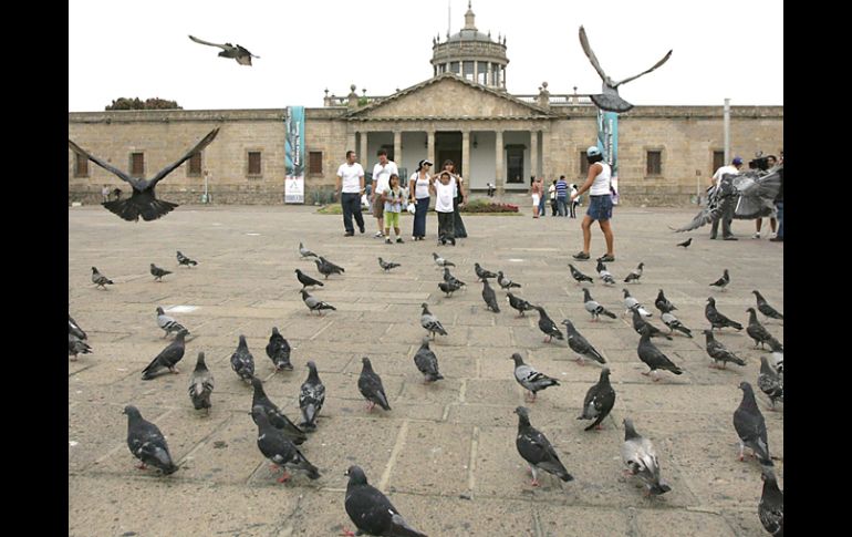 En la Explanada del Instituto Cultural Cabañas estará ubicada la pista de hielo de 600 metros cuadrados. • S. NÚÑEZ  /