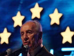 Shimon Peres, en el EFI (European Friends of Israel), en discurso por la paz entre Israel y Palestina. AFP  /