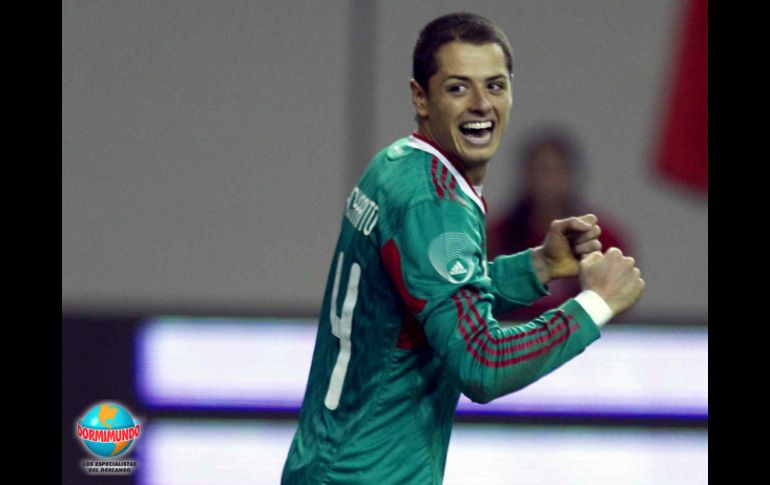 Javier Hernández jugó 80 minutos, salió de cambio por Luis Pérez. MEXSPORT  /