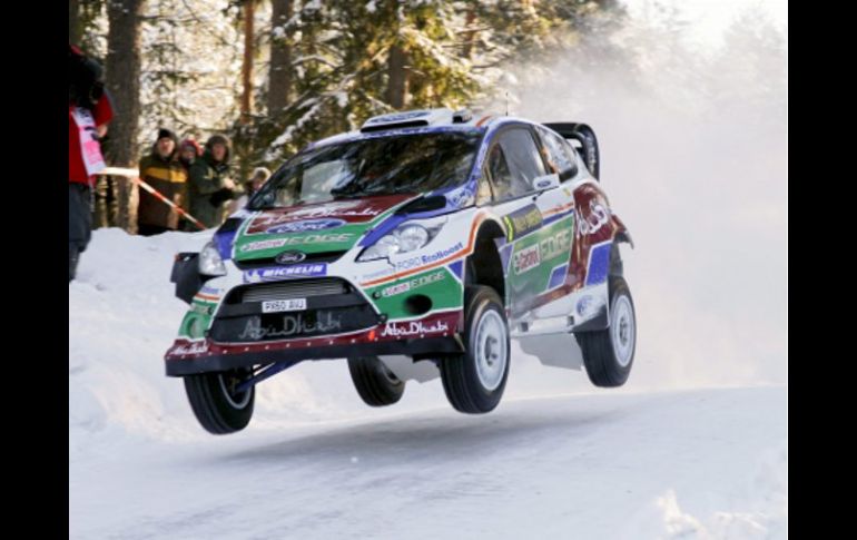 El finlandés Mikko Hirvonen durante la última jornada del rally de Suecia. EFE  /