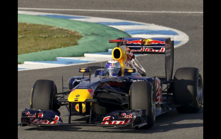 El campeón Sebastian Vettel en las pruebas de la Fórmula Uno. EFE  /