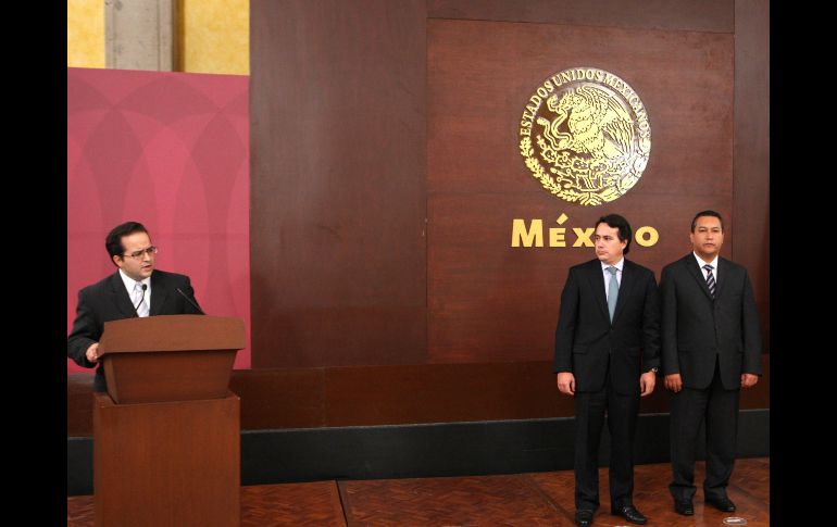 Alejandro Poiré, Gerardo Ruiz y Francisco Blake estuvieron en el encuentro. ARCHIVO  /