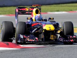 El actual campeón de la Fórmula Uno, Sebastian Vettel durante el entrenamiento de pretemporada. AFP  /