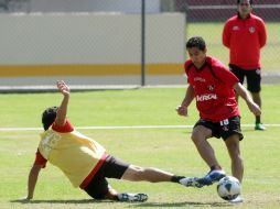 Imágenes del entrenamiento del Atlas,  hoy , en club Colomos. A. CAMACHO  /