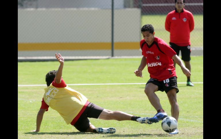 Imágenes del entrenamiento del Atlas,  hoy , en club Colomos. A. CAMACHO  /