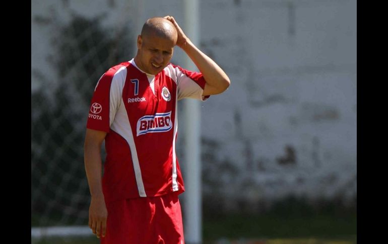 El jugador del Rebaño Adolfo Bautista en una sesión de entrenamientos en Verde Valle. MEXSPORT  /