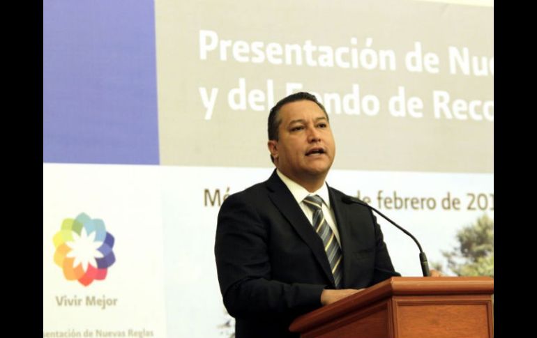 Francisco Blake Mora, durante su participación en la presentación de las nuevas reglas y lineamientos del FONDEN. EL UNIVERSAL  /