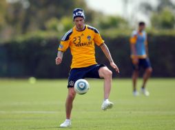 David Beckham ya se integró a los entrenamientos con el Galaxy. AFP  /