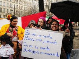 La manifestación transcurrió con un tono festivo, con música mexicana y sin incidentes. NTX  /