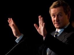 El electo primer ministro, Enda Kenny, habla con sus partidarios en el hotel Burlington, en el centro de Dublín. AFP  /