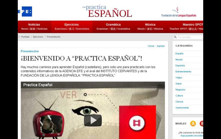 El proyecto espera en un año ofrecer más de 400 contenidos para practicar y aprender el idioma.PRACTICAESPANOL.COM  /