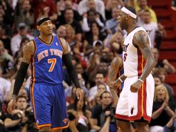 Carmelo Anthony (7) y LeBron James (6), abandonaron a los Nuggets y Cavaliers, respectivamente, para buscar otas franquicias. AFP  /