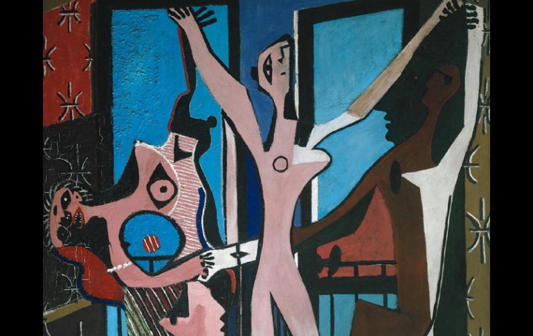 Fotografía de la obra ''Los tres bailarines'' de Picasso que podrá ser apreciada en 2012. EFE  /