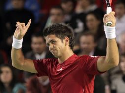 El tenista español Fernando Verdasco, tras conseguir la victoria del partido.  AP  /