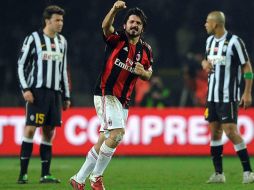 Gennaro Gattuso dio el triunfo al Milán en la jornada. AP  /