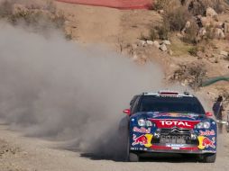 El piloto francés Ogier durante la penúltima etapa del rally México. AFP  /