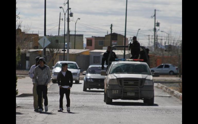 Autoridades realizan vigilancia en Villas de Salvárcar. ARCHIVO  /