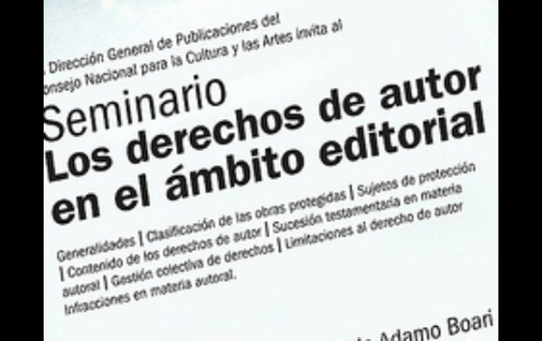 También tocarán temas como: negocios en Internet, protección en el entorno digital y cláusulas en la industria creativa. ESPECIAL  /