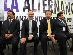 Gustavo Madero y Jesús Ortega durante la reunión celebrada en la capital del Estado de México. EL UNIVERSAL  /