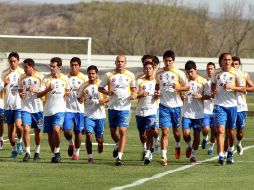 Los jugadores del Tigres se preparan en una sesión de entrenamientos. MEXSPORT  /