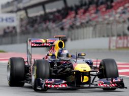 Sebastian Vettel durante los entrenamientos de Formula Uno. AFP  /