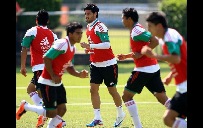 Carlos vela durante el entrenamiento de la Selección mexicana Sub-22. MEXSPORT  /