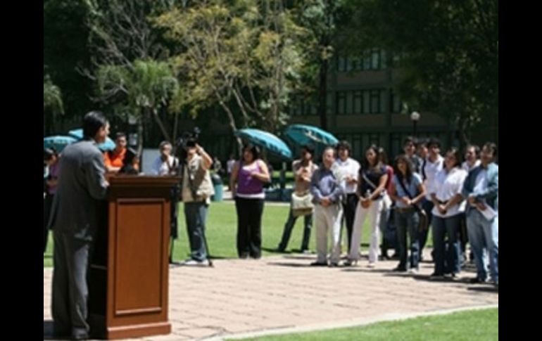 A un año de que dos estudiantes del Tec de Monterrey fueron asesinados, se les recordó con una ceremonia. ARCHIVO  /