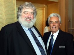 El secretario general de la CONCACAF, Chuck Blazer y Justino Compeán, presidente de la FMF. MEXSPORT  /