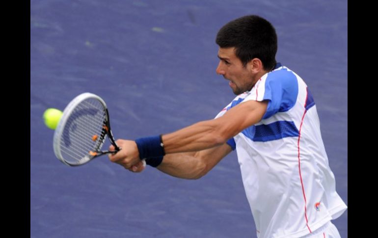 Novak Djokovic en la final de Indian Wells contra el español Rafael Nadal. AFP  /