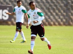 Edgar Pacheco en un entrenamiento con la Selección mexicana. MEXSPORT  /